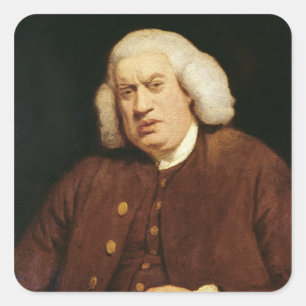 Porträtt till dr Samuel Johnson Fyrkantigt Klistermärke