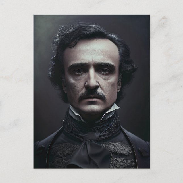 Porträtt till Edgar Allan Poe-vykort Vykort (Framsida)