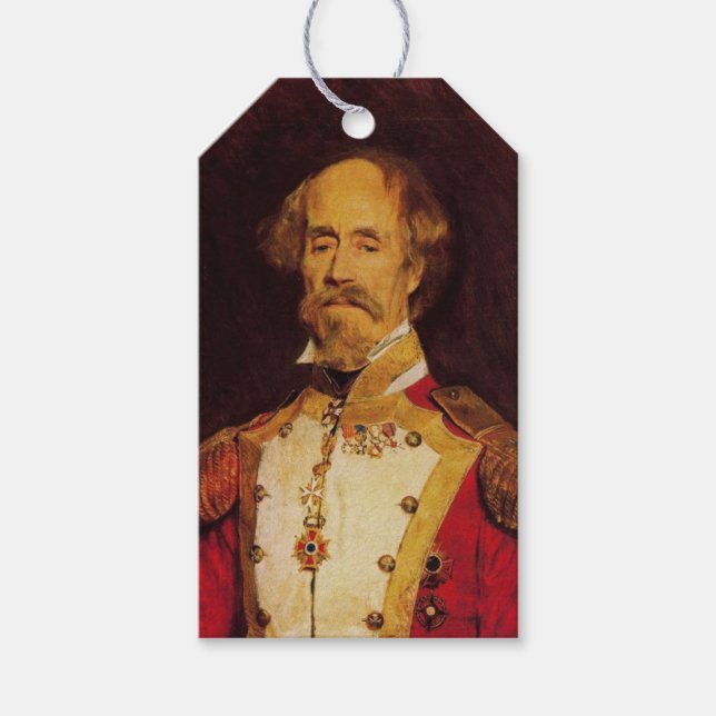 Porträtt till en gammal europeisk militärgeneral presentetikett (Framsidan)