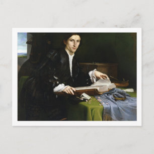 Porträtt till en gentleman i hans studie, 1528-30  vykort