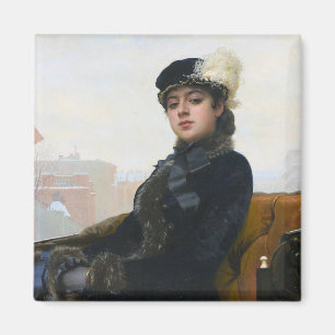 Porträtt till en okänd kvinna, Ivan Kramskoi Magnet
