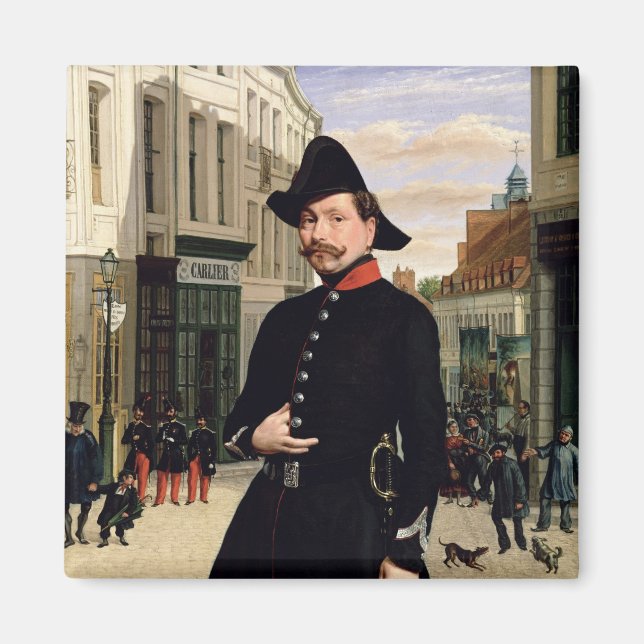 Porträtt till en polisman i Douai 1848 Magnet (Framsidan)