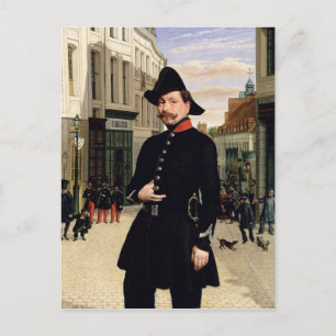 Porträtt till en polisman i Douai 1848 Vykort