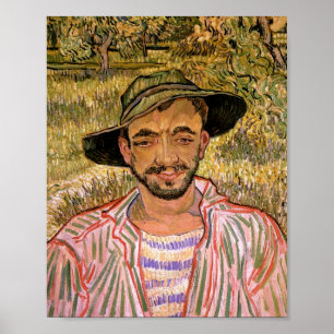 Porträtt till en ung bonde Van Gogh Fine Art Poster