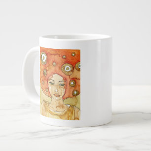 Porträtt till en vacker flicka jumbo mugg