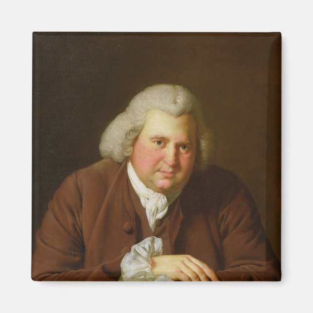 Porträtt till Erasmus Darwin Magnet (Framsidan)