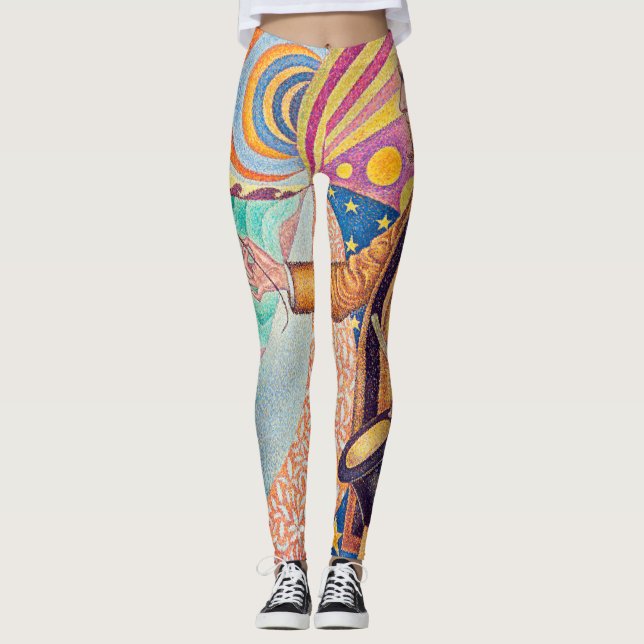Porträtt till Felix Feneon, Signac Leggings (Framsida)