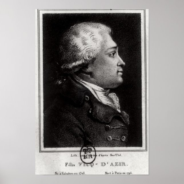 Porträtt till Felix Vicq d'Azyr Poster (Framsidan)