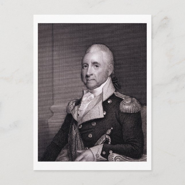 Porträtt till generalmajor John Brooks, graverad a Vykort (Framsida)
