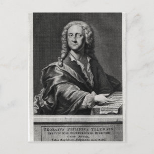 Porträtt till Georg Philipp Telemann Vykort
