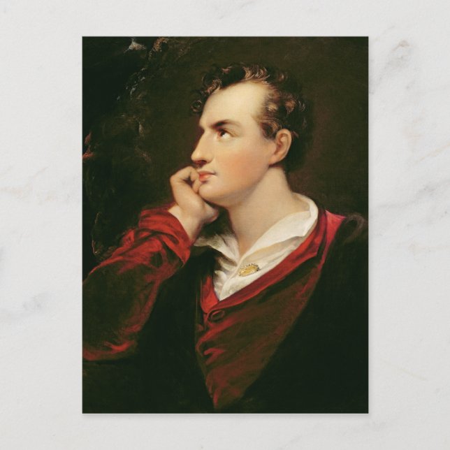 Porträtt till George Gordon Byron 6e Baron Vykort (Framsida)