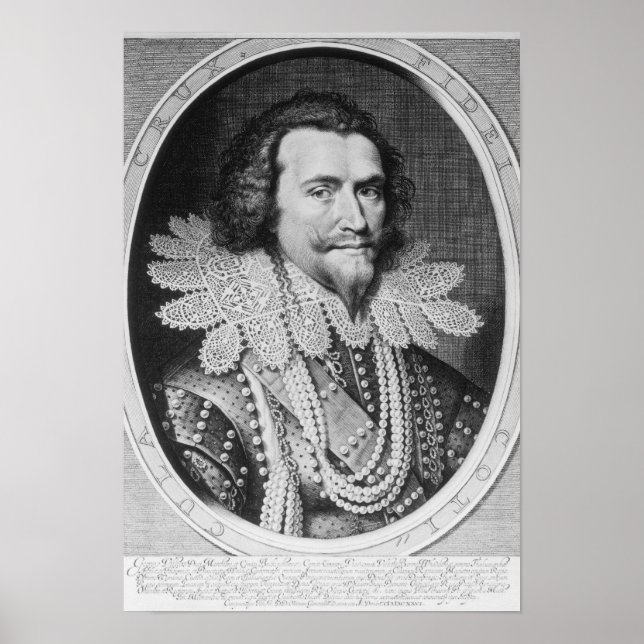 Porträtt till George Villiers Poster (Framsidan)