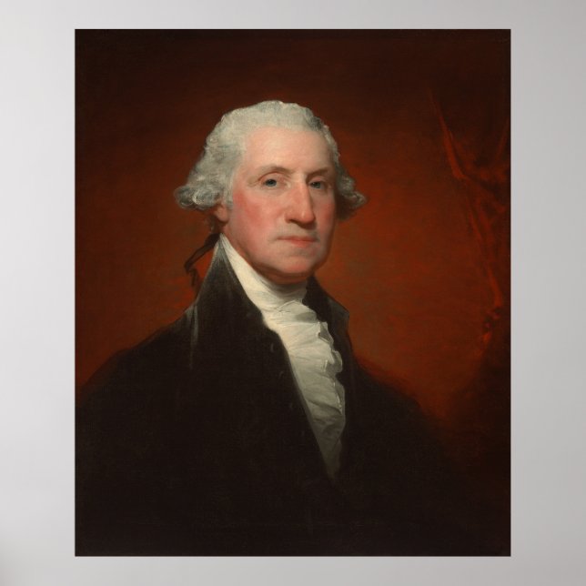 Porträtt till George Washington Gilbert Stuart Poster (Framsidan)