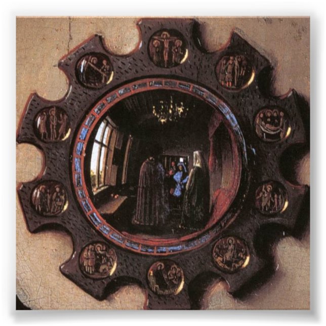 Porträtt till Giovanni Arnolfini & Maka (detaljer) Fototryck (Framsidan)