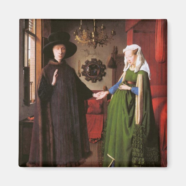 Porträtt till Giovanni Arnolfini och hans fru Magnet (Framsidan)