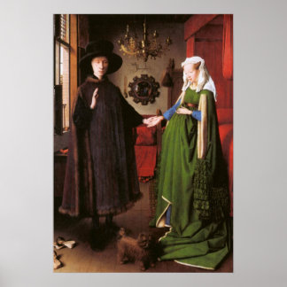Porträtt till Giovanni Arnolfini och hans fru Poster