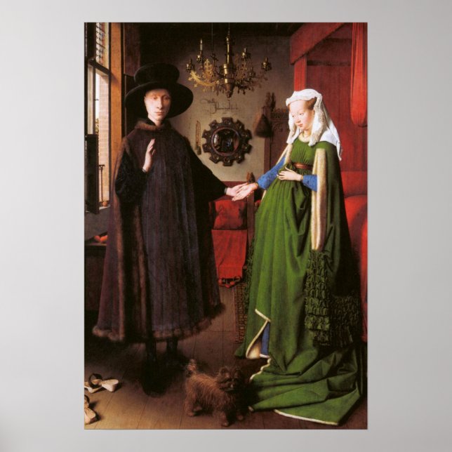 Porträtt till Giovanni Arnolfini och hans fru Poster (Framsidan)
