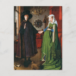 Porträtt till Giovanni Arnolfini och hans fru Vykort