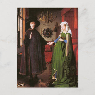 Porträtt till Giovanni Arnolfini och hans fru Vykort