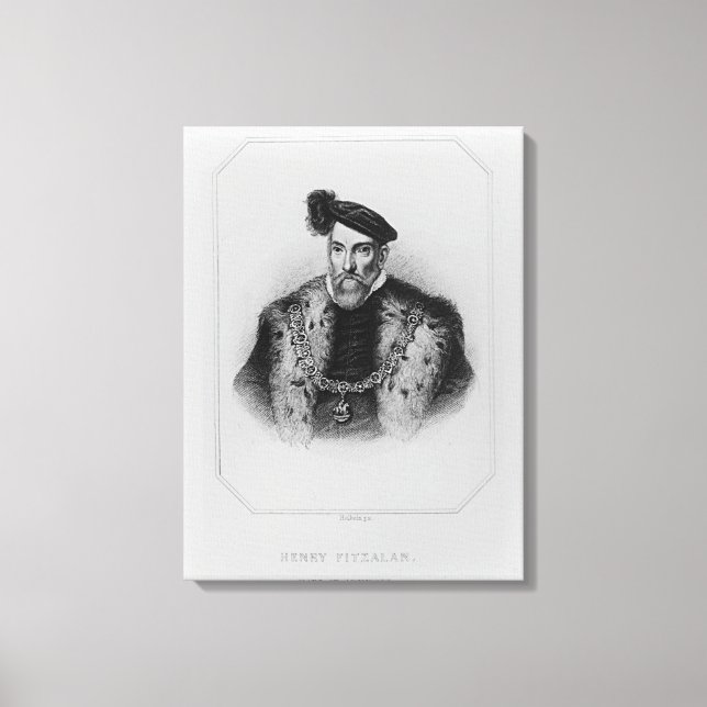 Porträtt till Henry Fitzalan, 12:e Earl of Canvastryck (Framsida)