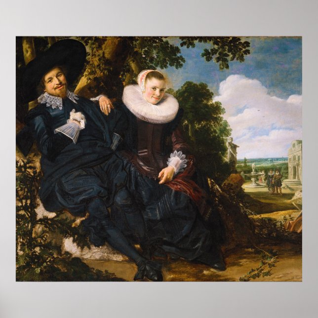 Porträtt till Isaac Massa en Beatrix van der Laen Poster (Framsidan)