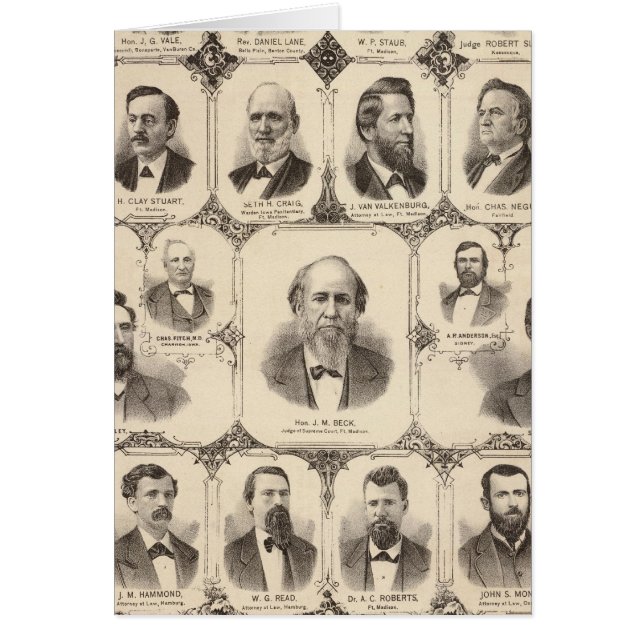 Porträtt till JC Knapp Hälsningskort (Framsidan)