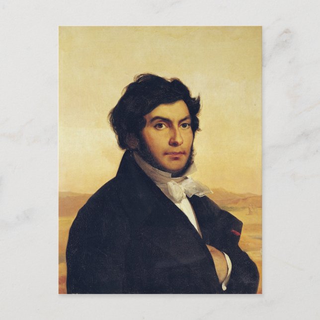 Porträtt till Jean-Francois Champoljon 1831 Vykort (Framsida)