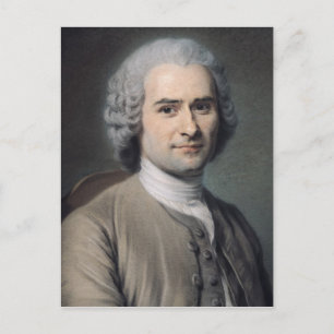Porträtt till Jean Jacques Rousseau Vykort