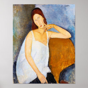 Porträtt till Jeanne Hebuterne, Modigliani Poster