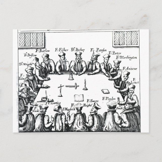 Porträtt till jesuiterna och prästerna vykort (Framsida)