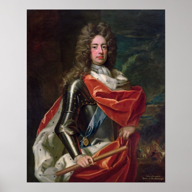 Porträtt till John Churchill Poster (Framsidan)