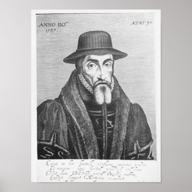 Porträtt till John Foxe Engelsk martyrolog Poster (Framsidan)
