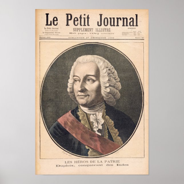 Porträtt till Joseph Francis Dupleix Poster (Framsidan)