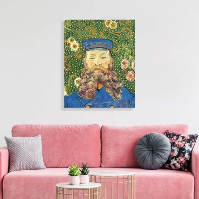 Porträtt till Joseph Roulin | Vincent van Gogh Canvastryck (Insitu (Vardagsrum))