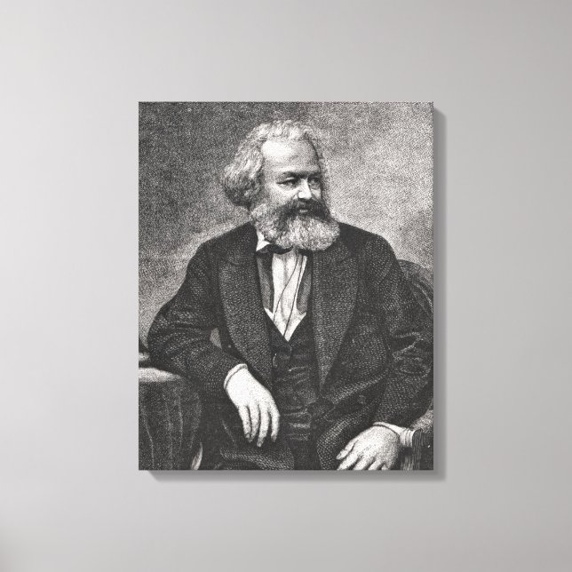 Porträtt till Karl Marx 1857 Canvastryck (Framsida)