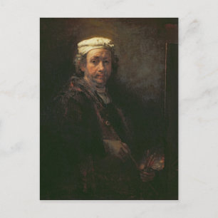 Porträtt till konstnären vid hans Easel, 1660 Vykort