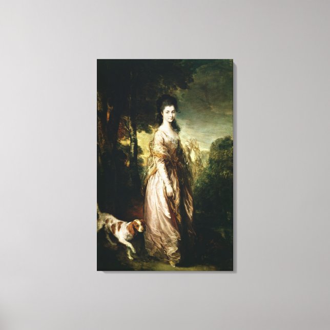 Porträtt till Lowndes-Stone c.1775 Canvastryck (Framsida)