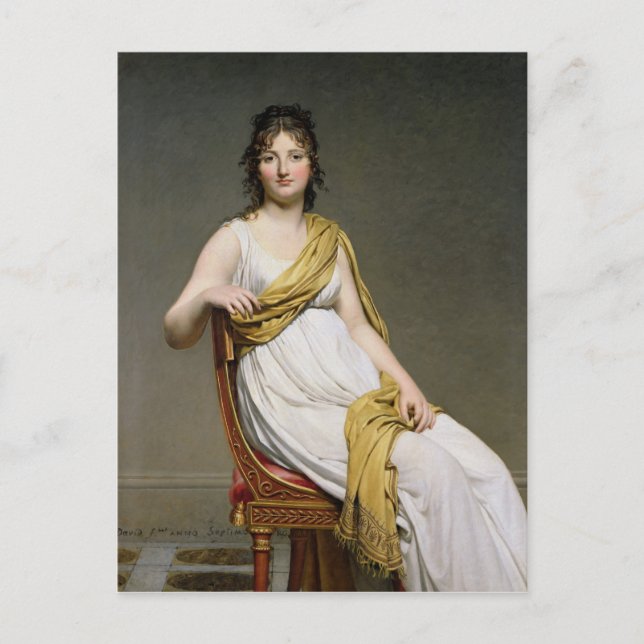 Porträtt till Madame Raymond de Verninac 1798-99 Vykort (Framsida)