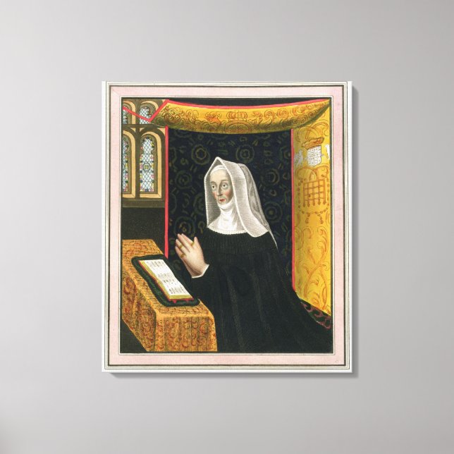 Porträtt till Margaret Beaufort, Countess of Richm Canvastryck (Framsida)