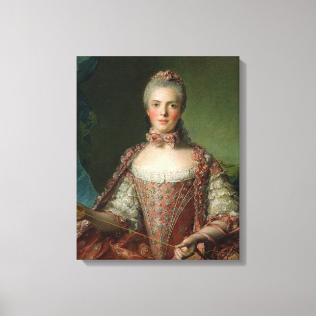 Porträtt till Marie Adelaide 1756 Canvastryck (Framsida)
