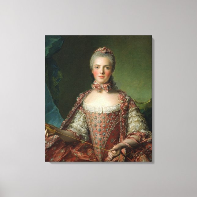 Porträtt till Marie Adelaide 1756 Canvastryck (Framsida)