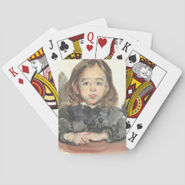 Porträtt till Marie (Cute Young Girl) Casinokort