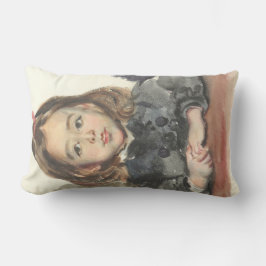 Porträtt till Marie (Cute Young Girl) Lumbarkudde