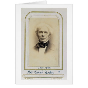 Porträtt till Michael Faraday (1791-1867) (albumen Hälsningskort