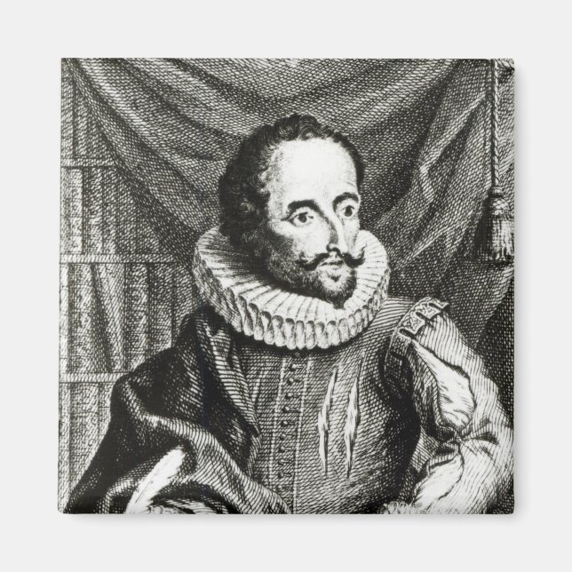 Porträtt till Miguel de Cervantes Saavedra Magnet (Framsidan)
