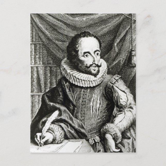 Porträtt till Miguel de Cervantes Saavedra Vykort (Framsida)