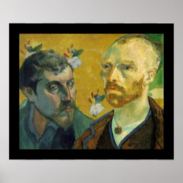Porträtt till Paul Gauguin och Vincent van Gogh Poster (Framsidan)