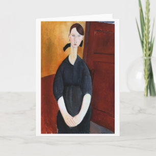 Porträtt till Paulette Jourdain, Modigliani Kort