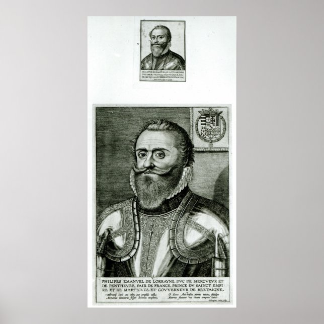 Porträtt till Philippe-Emmanuel de Lorraine Poster (Framsidan)