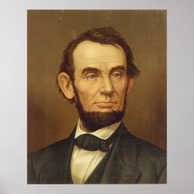 Porträtt till president Abraham Lincoln Poster (Framsidan)